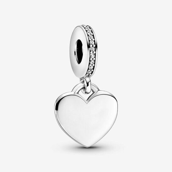 Pandora PANDORA 798761C01 Engravable heart sterling silver dangle