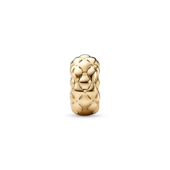 Pandora PANDORA 762716C00 SHINE 14k gold-plated Studdd-pattern clip with silicone grip