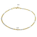 Collectie Milikan Collectie Milikan 14 karaat bicolor gouden armband valkenoog 1,9 mm, 19cm
