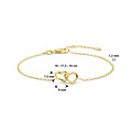 Collectie Milikan Collectie Milikan 14 karaat geelgouden armband hartjes 16 - 17,5 - 19 cm