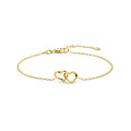 Collectie Milikan Collectie Milikan 14 karaat geelgouden armband hartjes 16 - 17,5 - 19 cm