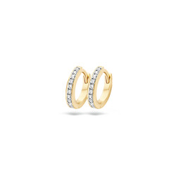 BLUSH 14k geelgouden klapcreolen met zirkonia 7129BZI