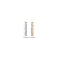 Blush BLUSH 14k geelgouden klapcreolen met 1 rij pavégezet zirkonia 11.5x2mm 7129BZI