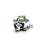 Pandora PANDORA 793342C01 Frog sterling silver charm with transperent blue and green enamel