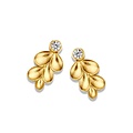 Collectie Milikan Collectie Milikan 14 karaat geelgouden oorknoppen, blaadjes.