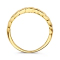 Collectie Milikan Collectie Milikan 14 karaat geelgouden ring, croissant model, maat 56