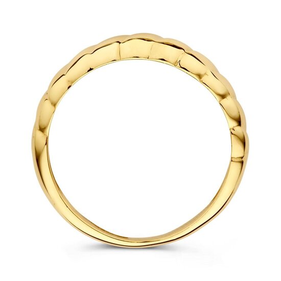Collectie Milikan Collectie Milikan 14 karaat geelgouden ring, croissant model, maat 56