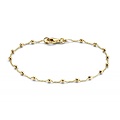 Collectie Milikan Collectie Milikan 14 karaat geelgouden armband met bolletjes 18.5cm