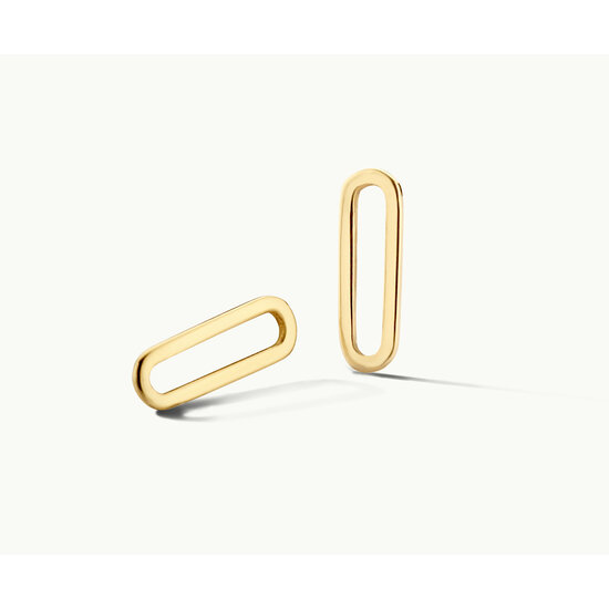 Blush BLUSH 9063YGO 14krt geelgouden creoolhangers, ovale open schakel