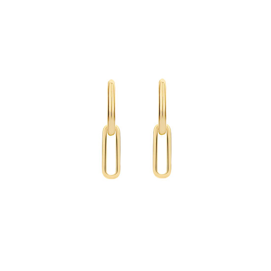 Blush BLUSH 9063YGO 14krt geelgouden creoolhangers, ovale open schakel