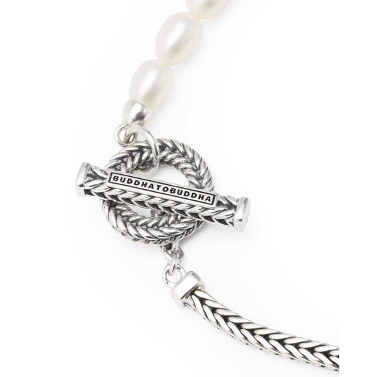 Buddha to Buddha BUDDHA TO BUDDHA 713 Barbara Pearl Necklace Silver, 45 cm