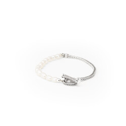 BUDDHA TO BUDDHA 139 Barbara Pearl Bracelet Silver