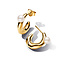 Pandora PANDORA 263261C01 14k Gold-plated hoop earrings with white treated freshwater cultured pearl