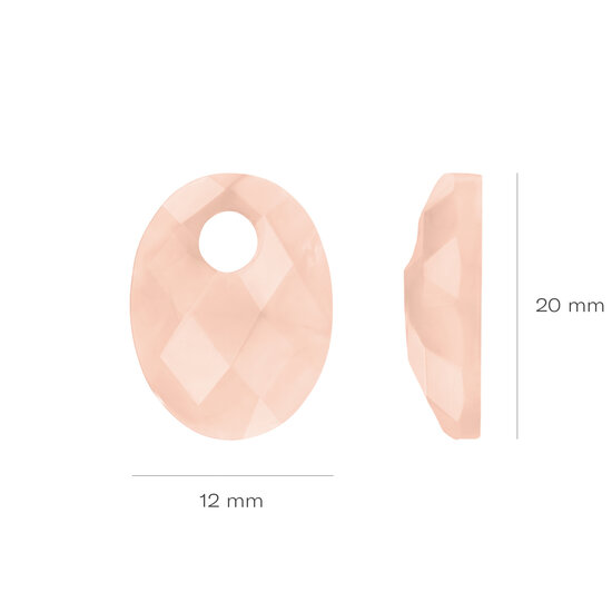 Blush BLUSH 810PIQO setje edelsteen creoolaanhangers: rozenkwarts