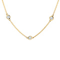 Blush BLUSH 3172YZI 14krt geelgouden collier, fijntjes, met 15x zirconia in gladde rand, 42 cm
