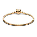 Pandora PANDORA SHINE 563050C00 Snake chain 14k gold-plated bracelet with heart clasp