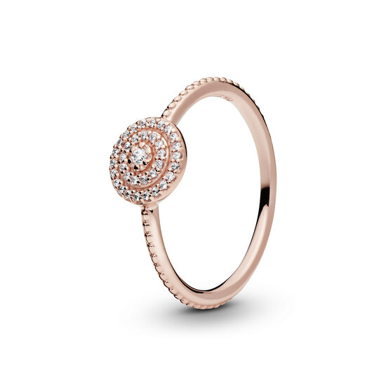 Pandora PANDORA ROSE 180986CZ 14k rosé goldplated ring with zirconia