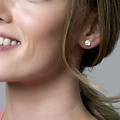 Blush BLUSH 7014YZI 14k Geelgouden oorknoppen met blanke zirkonia in chaton 6 mm