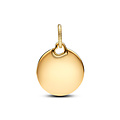 Pandora PANDORA SHINE 368610C00 Engravable round 14k gold-plated pendant