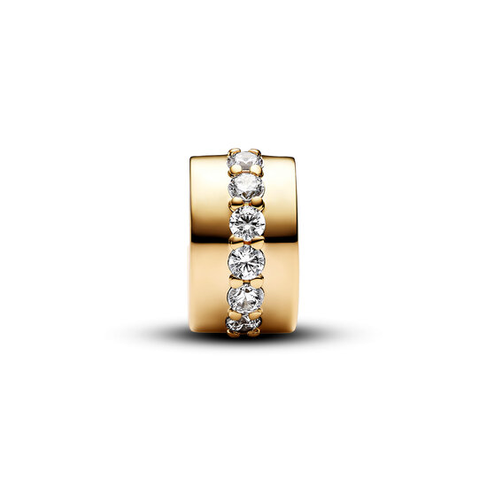 Pandora PANDORA SHINE 761972C01 14k Gold-plated clip with zirconia