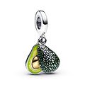 Pandora PANDORA 763405C01 Avocado sterling silver and 14k gold-plated dangle with transperent green, apple green and lime green enamel