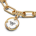 Pandora PANDORA SHINE 763417C01 Bee sterling silver and 14k gold-plated medallion with zirconia