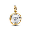 Pandora PANDORA SHINE 763417C01 Bee sterling silver and 14k gold-plated medallion with zirconia
