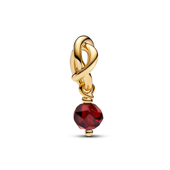 Pandora PANDORA SHINE 763462C01 14k Gold-plated dangle with salsa red crystal