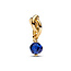 Pandora PANDORA SHINE 763462C09 14k Gold-plated dangle with princess blue crystal
