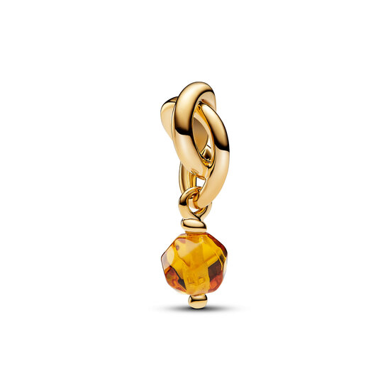 Pandora PANDORA SHINE 763462C11 14k Gold-plated dangle with honey coloured crystal