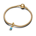 Pandora PANDORA SHINE 763462C12 14k Gold-plated dangle with capri blue crystal