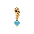 Pandora PANDORA SHINE 763462C12 14k Gold-plated dangle with capri blue crystal