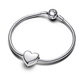 Pandora PANDORA 793440C00 Engravable large heart sterling silver charm