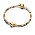 Pandora PANDORA SHINE 763439C00 Engravable medium heart 14k gold-plated charm