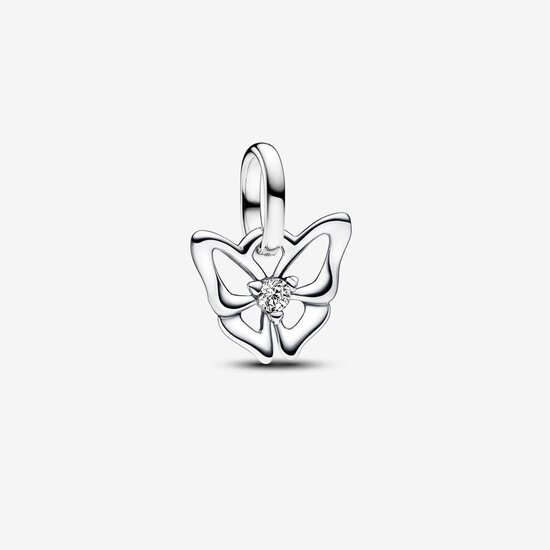 Pandora PANDORA 793451C01 Butterfly sterling silver mini dangle with zirconia