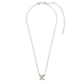 Ti Sento Milano TI SENTO MILANO 34003ZY/42 Zilver gerhodineerd collier met vaste hanger, kruisje, deels verguld en zirconia's, 42 cm
