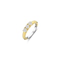 Ti Sento Milano TI SENTO MILANO 12349ZY Zilver vergulde ring met 3x ovale zirconia in chatonzetting