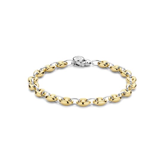 Ti Sento Milano TI SENTO MILANO 23051SY Zilver vergulde armband koffieboonschakel, 18 cm