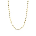 Ti Sento Milano TI SENTO MILANO 34068ZY Zilver verguld schakelcollier, bladvormen met zirconia's, 42 cm