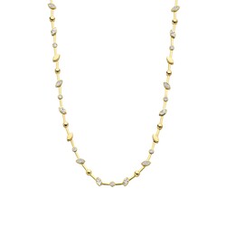 TI SENTO MILANO 34068ZY Zilver verguld schakelcollier, bladvormen