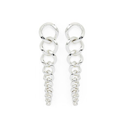 BUDDHA TO BUDDHA  405 one Earrings Chain Gradient Silver Set