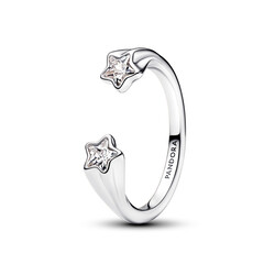 PANDORA 193582C01 Shooting star sterling silver ring with zirconia