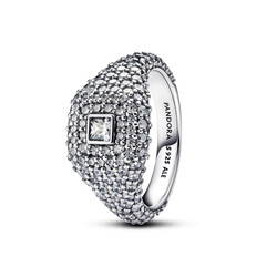 PANDORA 193556C01 Cocktail sterling silver ring with zirconia