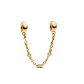 Pandora PANDORA SHINE 763515C01 14k Gold-plated safety chain with clip, zirconia and silicone