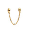 Pandora PANDORA SHINE 763515C01 14k Gold-plated safety chain with clip, zirconia and silicone