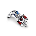 Pandora PANDORA 793583C01 Moveable nutcracker sterling silver dangle with zirconia, glittery blue, red and black enamel