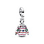 Pandora PANDORA 793596C01 Christmas jumper sterling silver dangle with red zirconia and enamel