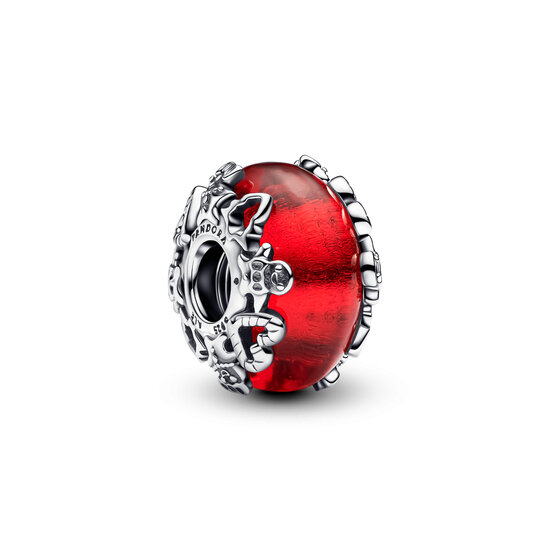 Pandora PANDORA 793597C00 Christmas motives sterling silver charm with red Murano glass and golden foil