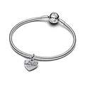 Pandora PANDORA 793604C01 Engravable love heart sterling silver dangle with zirconia
