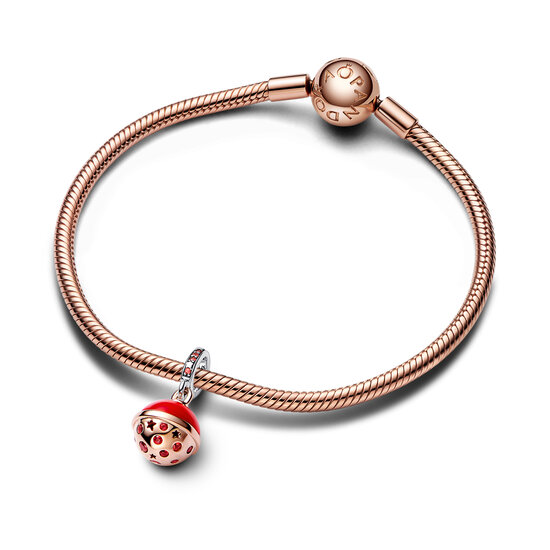 Pandora PANDORA 782433C01 Mars sterling silver and 14k rose gold-plated dangle